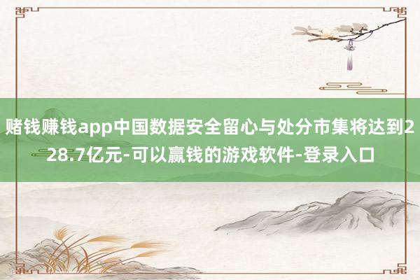 赌钱赚钱app中国数据安全留心与处分市集将达到228.7亿元-可以赢钱的游戏软件-登录入口