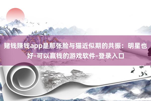 赌钱赚钱app是那张脸与猫近似期的共振：明星也好-可以赢钱的游戏软件-登录入口